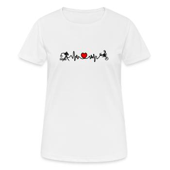 Herzfrequenz Cardio Wassermann Skorpion - Frauen T-Shirt atmungsaktiv - Weiß - Vorne - AI Model Female 172 dark (172cm)