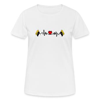 Cardio de fréquence cardiaque pour la Saxe-Anhalt - T-shirt respirant Femme - blanc - Devant - AI Model Female 172 dark (172cm)