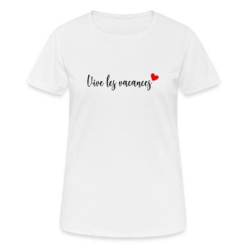 GELIEBTE. VIELEN DANK. DANKE HERRIN. GELIEBTE - Frauen T-Shirt atmungsaktiv - Weiß - Vorne - AI Model Female 172 dark (172cm)