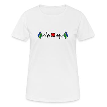 Cardio fréquence cardiaque pour la province du Flevoland - T-shirt respirant Femme - blanc - Devant - AI Model Female 172 dark (172cm)
