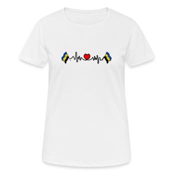 Cardio fréquence cardiaque pour la province de Gueldre - T-shirt respirant Femme - blanc - Devant - AI Model Female 172 dark (172cm)