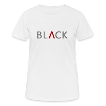 BLACK mit Stil - Frauen T-Shirt atmungsaktiv - Weiß - Vorne - AI Model Female 172 dark (172cm)