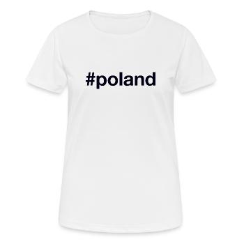 POLOGNE Hashtag Polen - T-shirt respirant Femme - blanc - Devant - AI Model Female 172 dark (172cm)