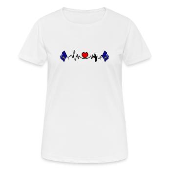 Cardio de fréquence cardiaque pour le Wisconsin - T-shirt respirant Femme - blanc - Devant - AI Model Female 172 dark (172cm)