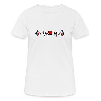 Herzfrequenz-Cardio für Utah - Frauen T-Shirt atmungsaktiv - Weiß - Vorne - AI Model Female 172 dark (172cm)
