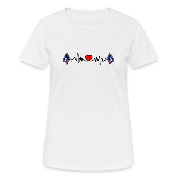 Herzfrequenz-Cardio für Wyoming - Frauen T-Shirt atmungsaktiv - Weiß - Vorne - AI Model Female 172 dark (172cm)