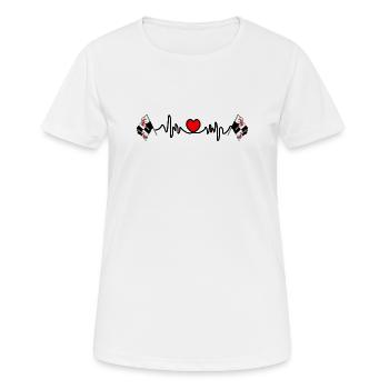 Gävleborg, Schweden – Liebe zur Region - Frauen T-Shirt atmungsaktiv - Weiß - Vorne - AI Model Female 172 dark (172cm)