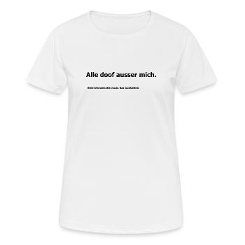 Democracy - Women's Breathable T-Shirt - white - Front - AI Model Female 172 dark (172cm)