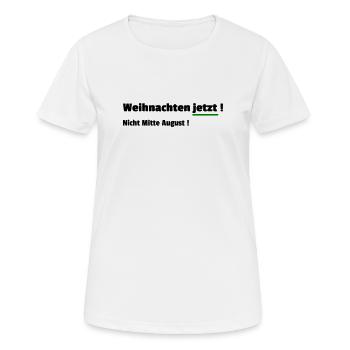 Noël maintenant - T-shirt respirant Femme - blanc - Devant - AI Model Female 172 dark (172cm)