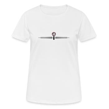 Lupe Symbol Linie - Frauen T-Shirt atmungsaktiv - Weiß - Vorne - AI Model Female 172 dark (172cm)