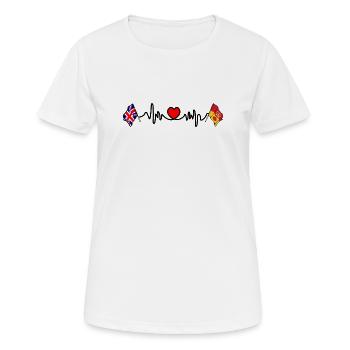 Herzfrequenz Hampshire & Großbritannien - Frauen T-Shirt atmungsaktiv - Weiß - Vorne - AI Model Female 172 dark (172cm)