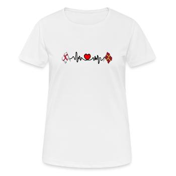 Drapeau du Northamptonshire avec drapeau anglais - T-shirt respirant Femme - blanc - Devant - AI Model Female 172 dark (172cm)