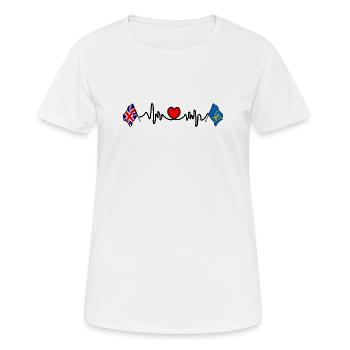 Suffolk & Great Britain Heartbeat - Frauen T-Shirt atmungsaktiv - Weiß - Vorne - AI Model Female 172 dark (172cm)
