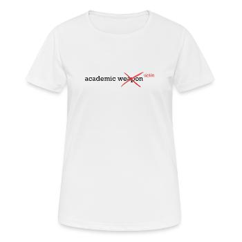 Victime académique :(( - T-shirt respirant Femme - blanc - Devant - AI Model Female 172 dark (172cm)