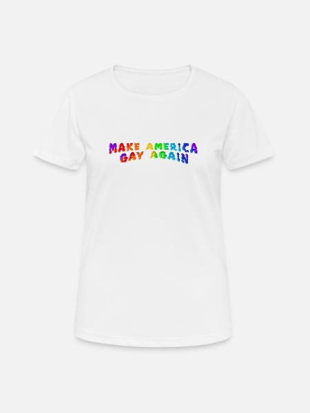 Make America Gay Again - Frauen T-Shirt atmungsaktiv - Weiß