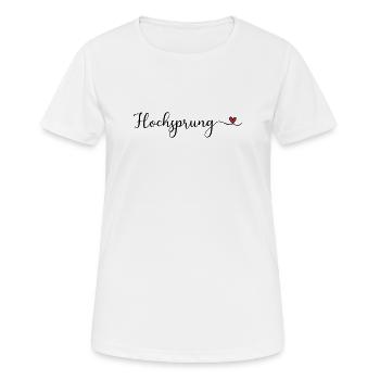 Hochsprung - Frauen T-Shirt atmungsaktiv - Weiß - Vorne - AI Model Female 172 dark (172cm)