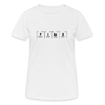 Klavier - PIAnO chemische Elemente Periodensystem - Frauen T-Shirt atmungsaktiv - Weiß - Vorne - AI Model Female 172 dark (172cm)