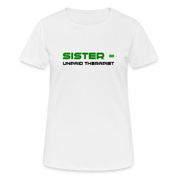 Green Bold Sister Typography - Women's Breathable T-Shirt - white - Front - AI Model Female 172 dark (172cm)