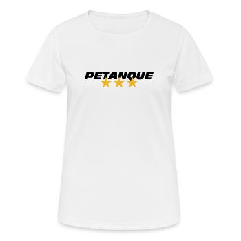 Petanque - T-shirt respirant Femme - blanc - Devant - AI Model Female 172 dark (172cm)
