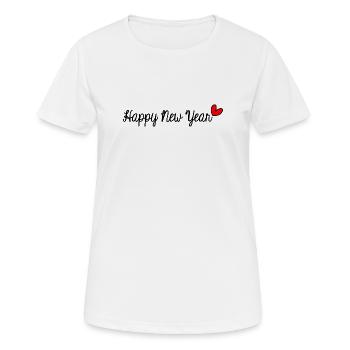 HAPPY NEW YEAR. NEW YEAR'S EVE. NEW YEAR. - Women's Breathable T-Shirt - white - Front - AI Model Female 172 dark (172cm)