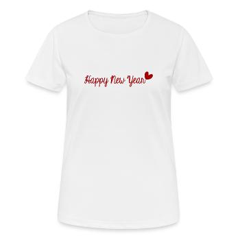 HAPPY NEW YEAR. NEW YEAR'S EVE. NEW YEAR - Women's Breathable T-Shirt - white - Front - AI Model Female 172 dark (172cm)