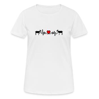 Cardio de chèvre - T-shirt respirant Femme - blanc - Devant - AI Model Female 172 dark (172cm)