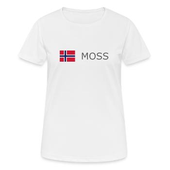 Norway Flag - Moss - Norge - Norwegen - Women's Breathable T-Shirt - white - Front - AI Model Female 172 dark (172cm)