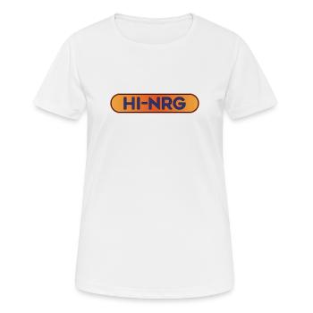 Hi-NRG Retro Neon Text - Frauen T-Shirt atmungsaktiv - Weiß - Vorne - AI Model Female 172 dark (172cm)