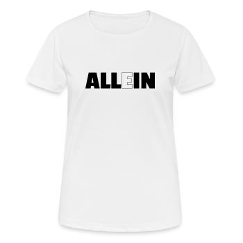 tout compris - T-shirt respirant Femme - blanc - Devant - AI Model Female 172 dark (172cm)
