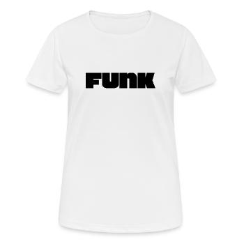 Logo funk audacieux - T-shirt respirant Femme - blanc - Devant - AI Model Female 172 dark (172cm)
