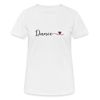 Danse mignonne Typographie Cœur - T-shirt respirant Femme - blanc - Devant - AI Model Female 172 dark (172cm)