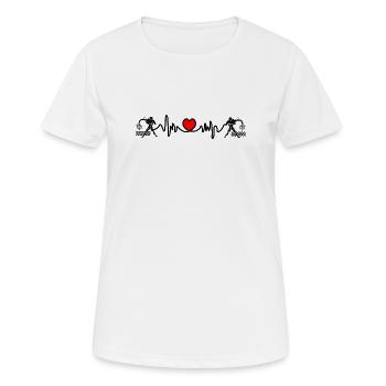 Fréquence cardiaque cardio Verseau Verseau - T-shirt respirant Femme - blanc - Devant - AI Model Female 172 dark (172cm)
