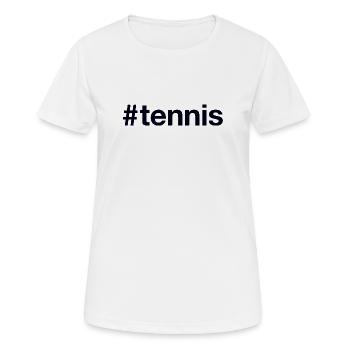 TENNIS Hashtag - Frauen T-Shirt atmungsaktiv - Weiß - Vorne - AI Model Female 172 dark (172cm)