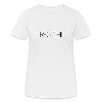 TRES CHIC Stylish - Frauen T-Shirt atmungsaktiv - Weiß - Vorne - AI Model Female 172 dark (172cm)