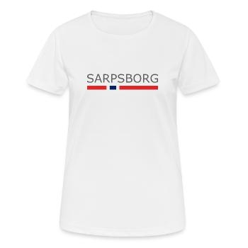 Drapeau de la Norvège - Sarpsborg - Norvège - Norvège - T-shirt respirant Femme - blanc - Devant - AI Model Female 172 dark (172cm)