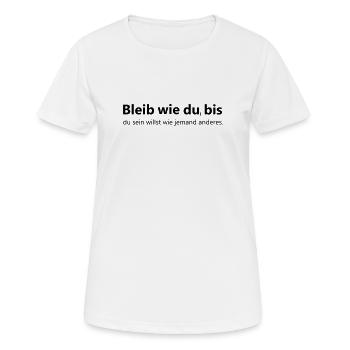 Restez comme vous - T-shirt respirant Femme - blanc - Devant - AI Model Female 172 dark (172cm)