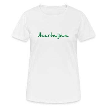 Azerbaïdjan Aserbaidschan - T-shirt respirant Femme - blanc - Devant - AI Model Female 172 dark (172cm)
