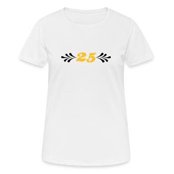2541614 14743929 noces d’argent - T-shirt respirant Femme - blanc - Devant - AI Model Female 172 dark (172cm)