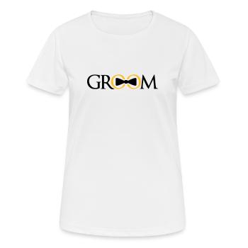 groom rings team bachelor party bachelor par - Women's Breathable T-Shirt - white - Front - AI Model Female 172 dark (172cm)