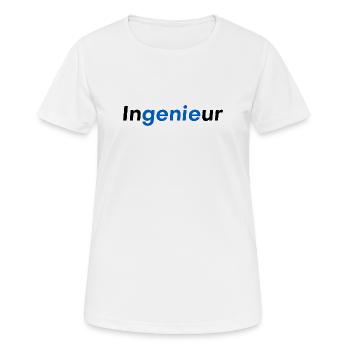 Ingenieur Genie - Frauen T-Shirt atmungsaktiv - Weiß - Vorne - AI Model Female 172 dark (172cm)
