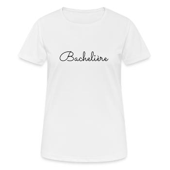 Bachelière - T-shirt respirant Femme - blanc - Devant - AI Model Female 172 dark (172cm)