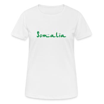 Somalie - T-shirt respirant Femme - blanc - Devant - AI Model Female 172 dark (172cm)