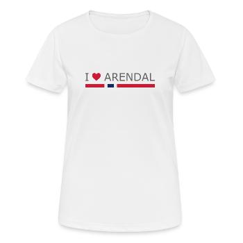 J’aime Arendal - Norvège - Norvège - Norvège - T-shirt respirant Femme - blanc - Devant - AI Model Female 172 dark (172cm)