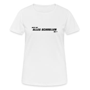 schneller alt - Frauen T-Shirt atmungsaktiv - Weiß - Vorne - AI Model Female 172 dark (172cm)