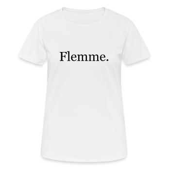 Schwarze Faulheit - Frauen T-Shirt atmungsaktiv - Weiß - Vorne - AI Model Female 172 dark (172cm)