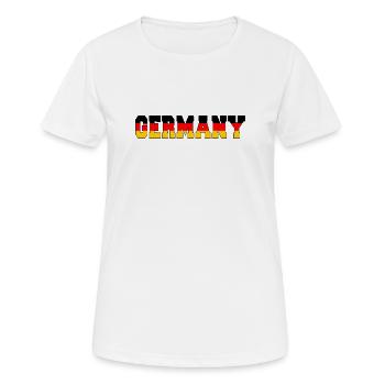 T-shirt allemand Allemagne - T-shirt respirant Femme - blanc - Devant - AI Model Female 172 dark (172cm)