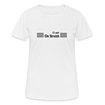 Tonight On Breizh! - Women's Breathable T-Shirt - white - Front - AI Model Female 172 dark (172cm)