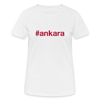 ANKARA Turkey Türkei Hashtag - Frauen T-Shirt atmungsaktiv - Weiß - Vorne - AI Model Female 172 dark (172cm)