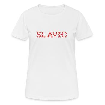 SLAVE Folk Slawisch - T-shirt respirant Femme - blanc - Devant - AI Model Female 172 dark (172cm)