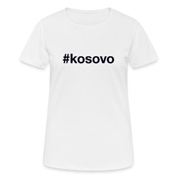 KOSOVO Hashtag - T-shirt respirant Femme - blanc - Devant - AI Model Female 172 dark (172cm)